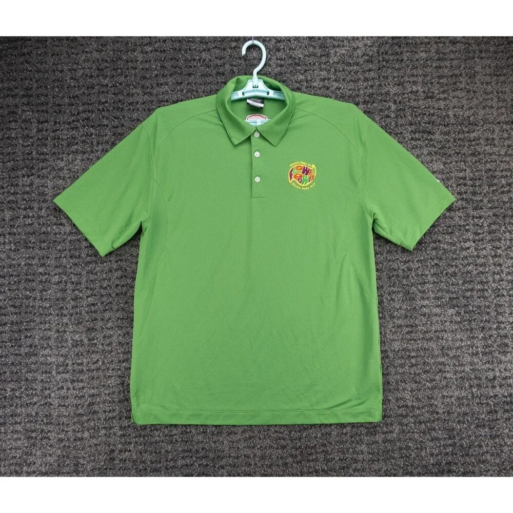 Ithaca Beer Co Shirt Mens Large Green Nike Golf Tour Performance Polo Workwear